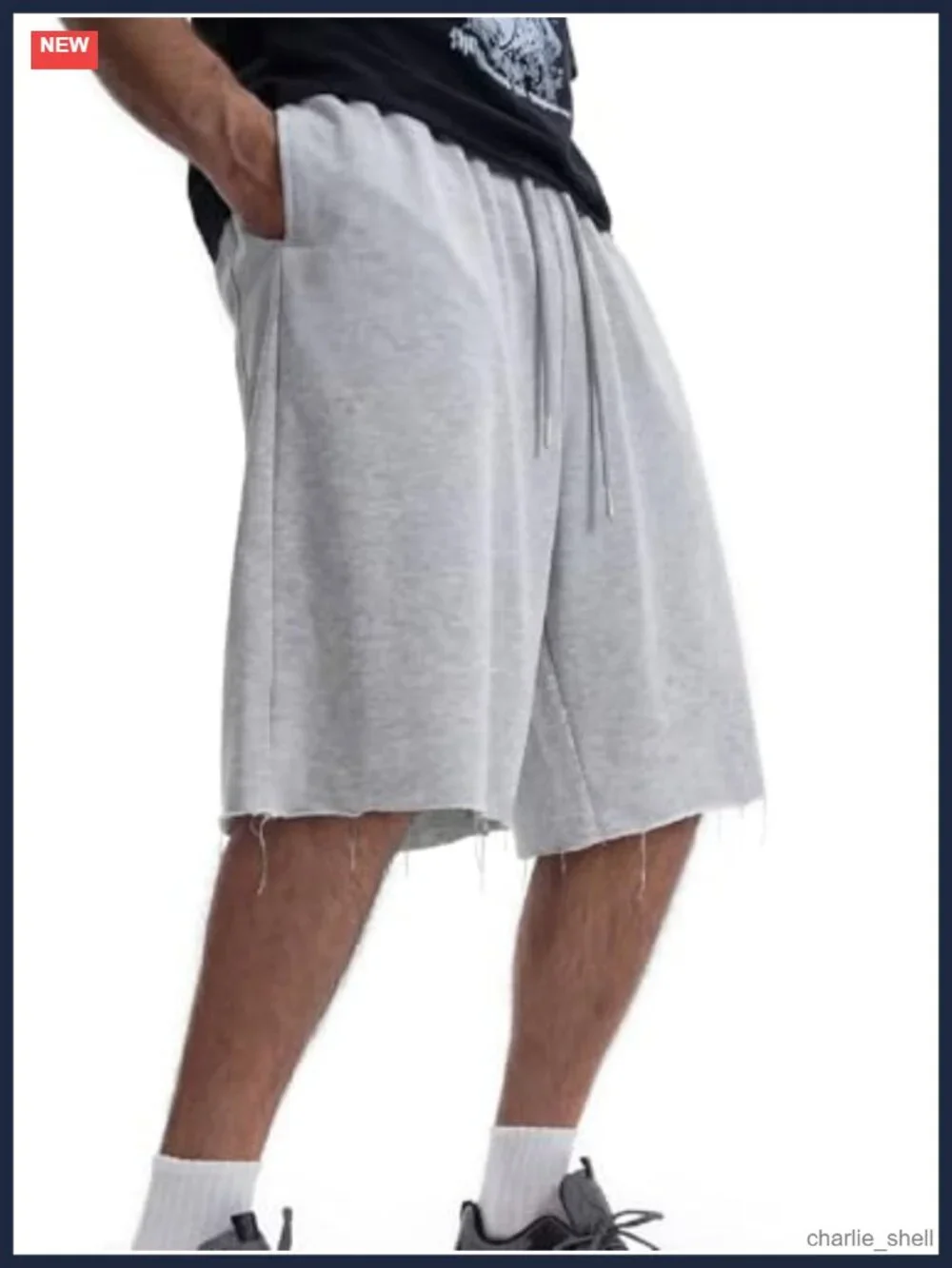 Baggy Sweat Shorts Athletic with Pockets Drawstring Y2K